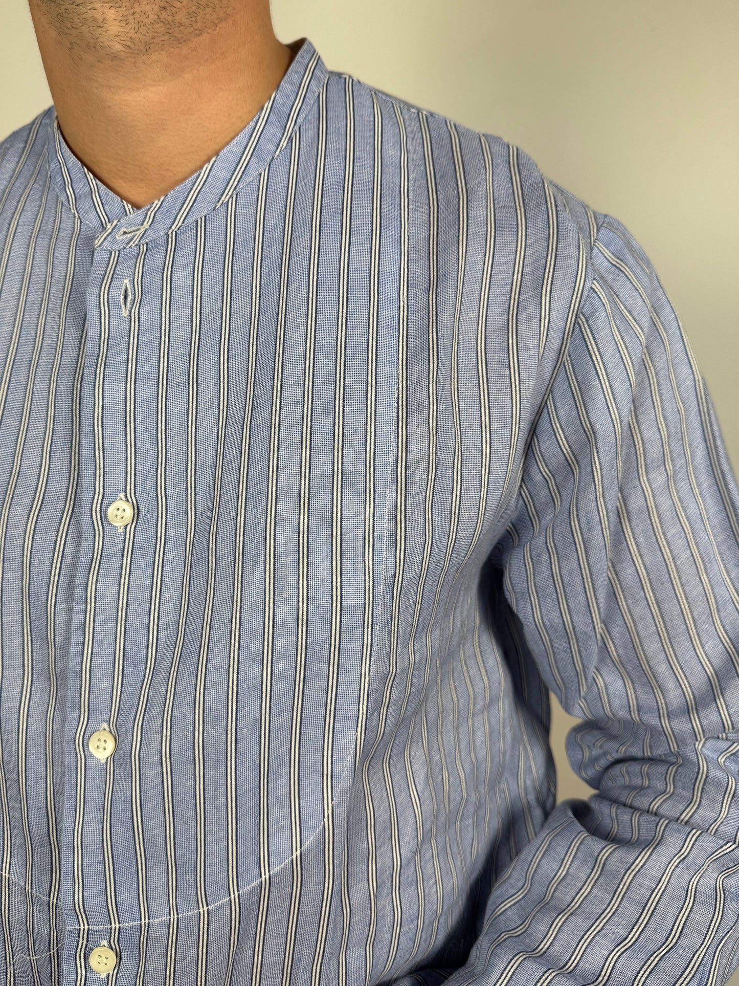 Camicia CP company in ramia con collo coreano (SS 2004) - L