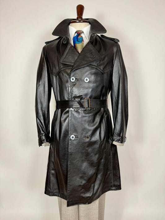 Trench anni ‘70 in pelle - tg. 44/46