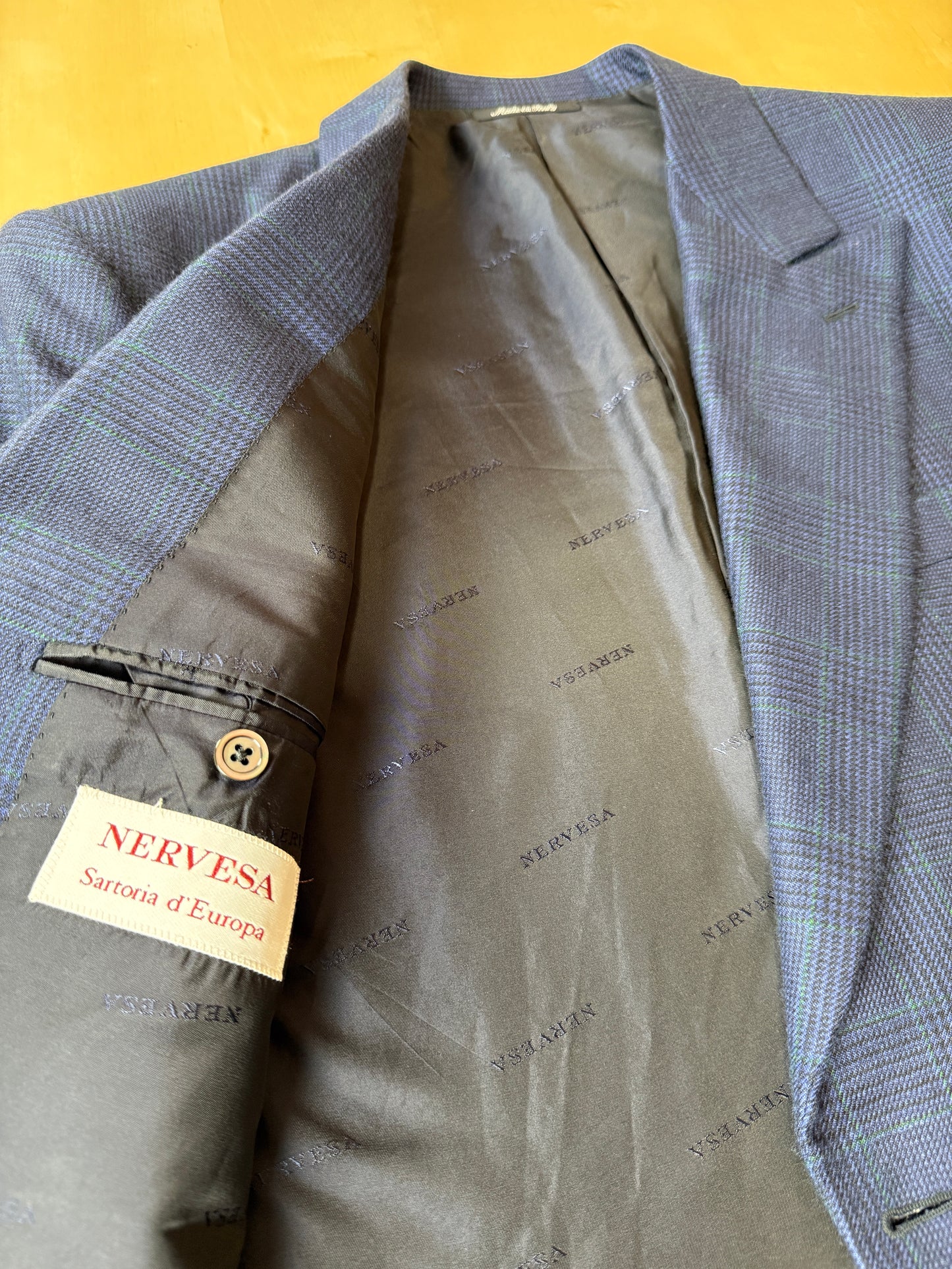 Blazer sartoriale 100% cashmere principe di Galles tessuto Loro Piana - tg. 50/52