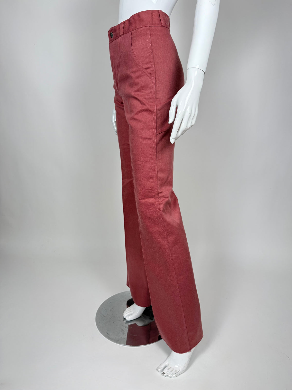 Jeans Rifle anni '70 rosa corallo a zampa (NOS) - tg. 36/38 (XXS)