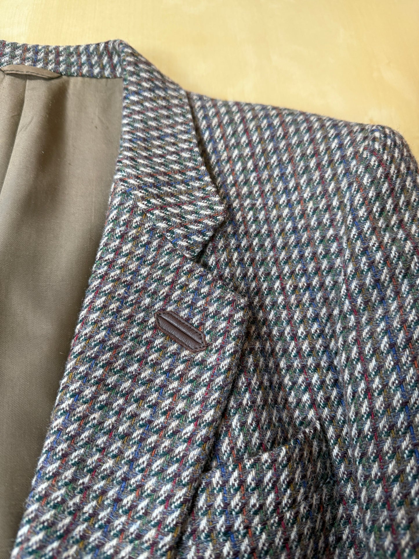 Giacca anni ‘70 in tweed multicolore - tg. 48/50