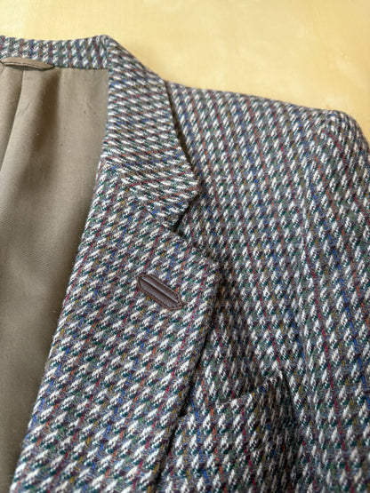 Giacca anni ‘70 in tweed multicolore - tg. 48/50