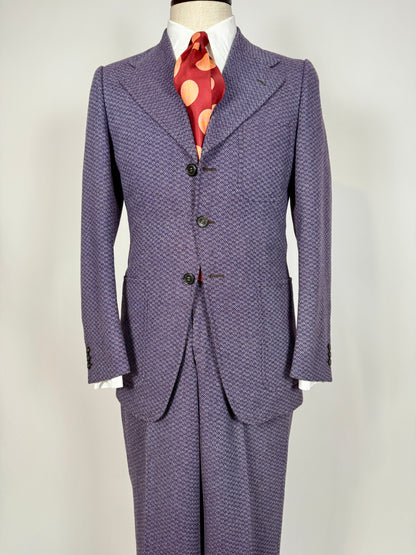 Completo anni ‘70 viola optical - tg. 44