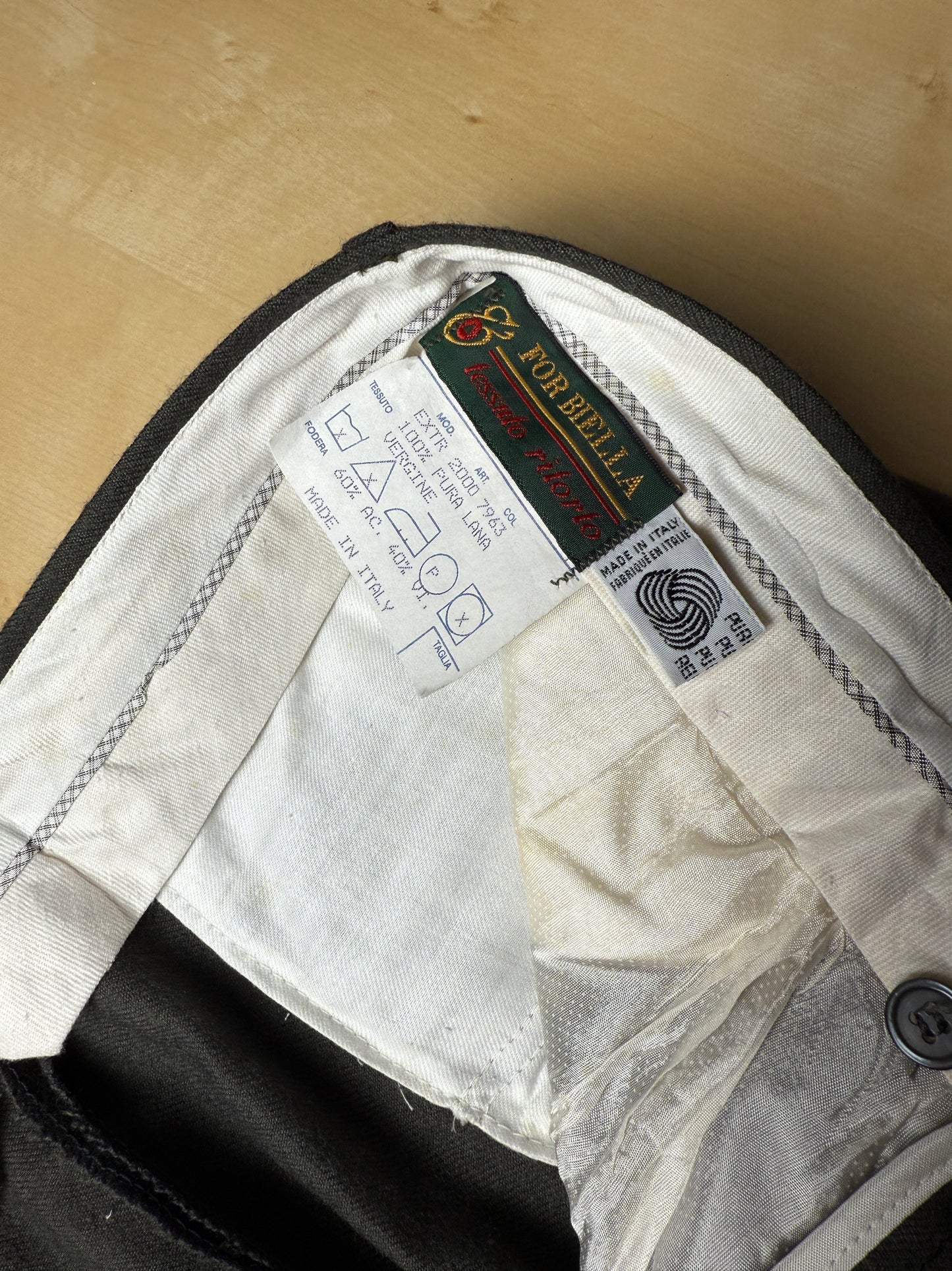 Pantaloni anni ‘70/‘80 in flanella verde scuro (NOS) - tg. 48