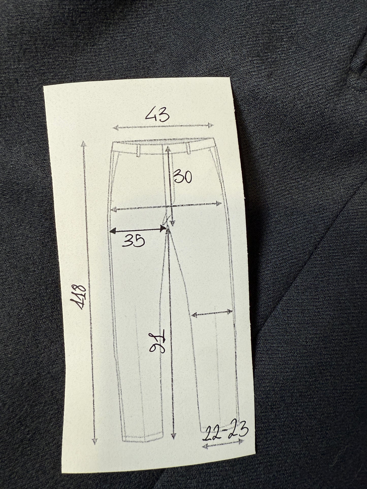 Pantaloni anni ‘80 flanella blu petrolio (NOS) - tg. 48