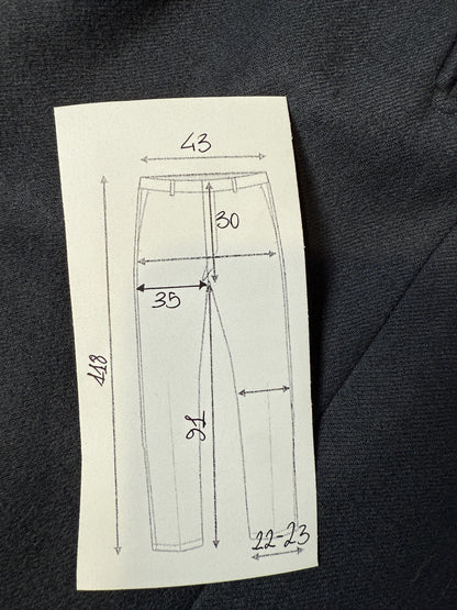 Pantaloni anni ‘80 flanella blu petrolio (NOS) - tg. 48