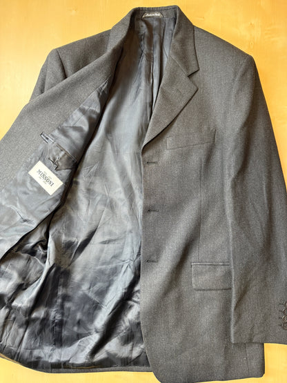 Completo Missoni anni ‘90 in flanella grigio antracite - tg. 48/50