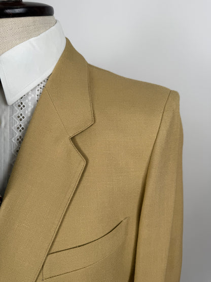 Completo doppiopetto estivo anni ‘70 in misto lino beige - tg. 44/46