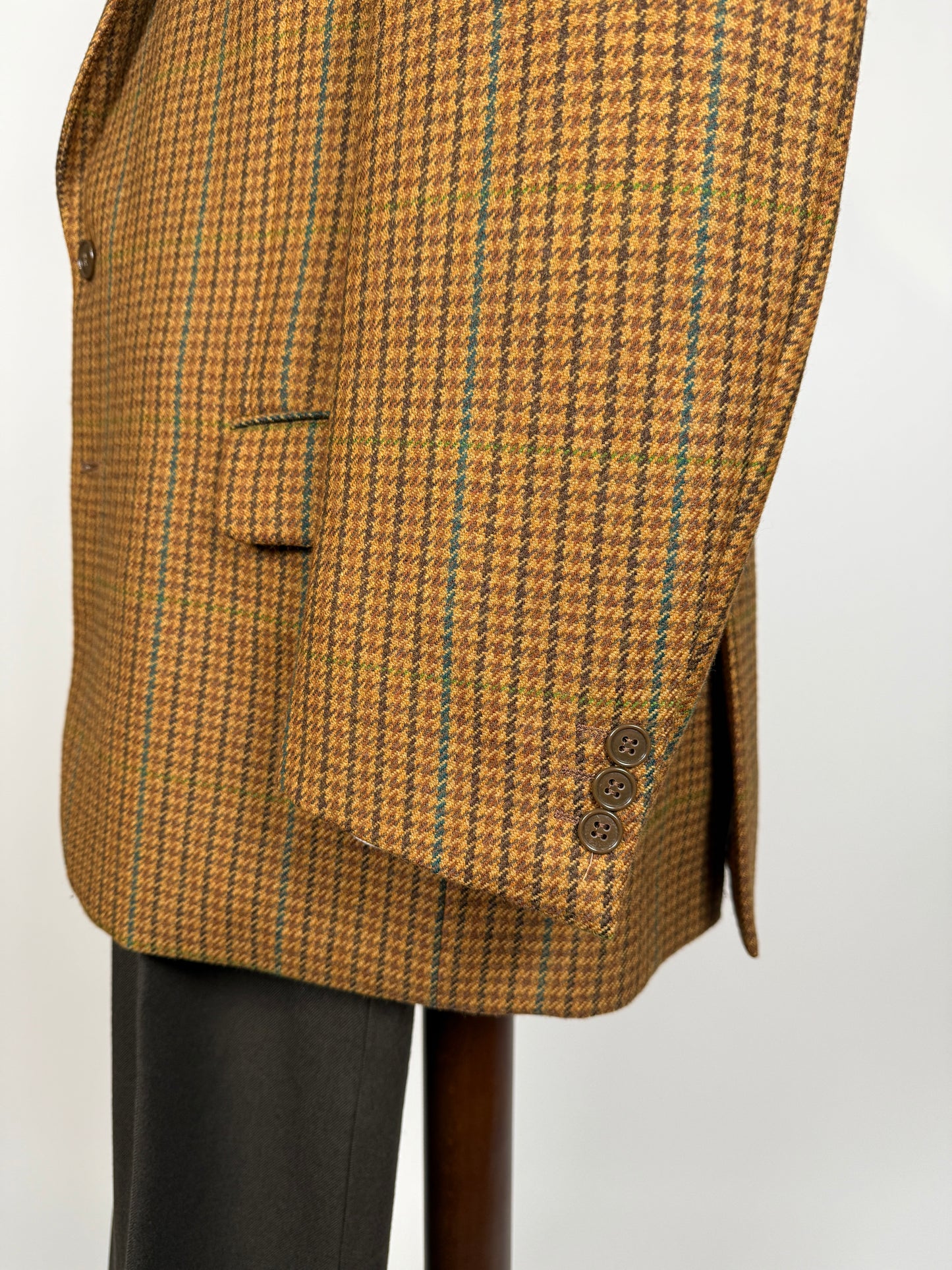 Giacca anni ‘80 pied-de-poule senape - tg. 54