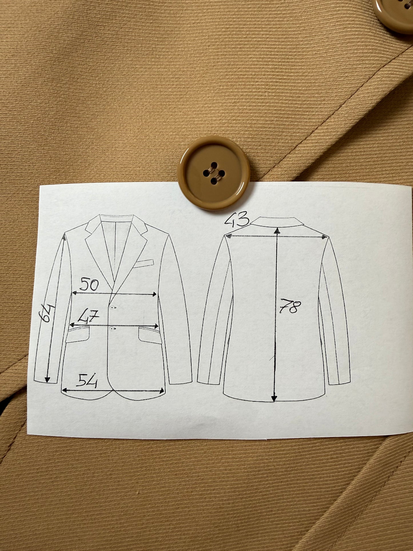 Giacca anni '70 in cavalry twill - tg. 46