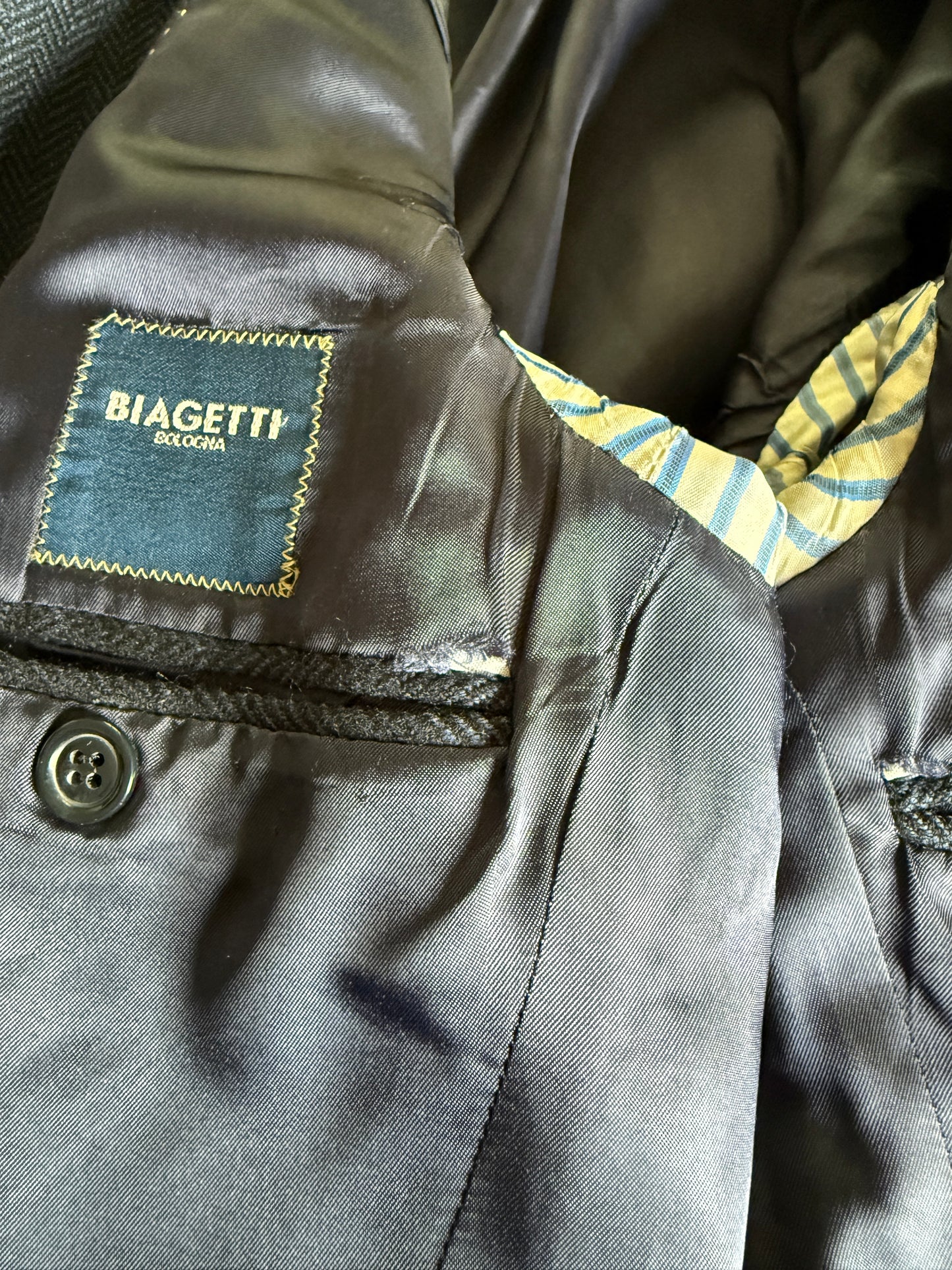 Giacca in puro cashmere spigato tessuto Loro Piana - tg. 50