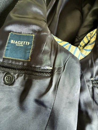 Giacca in puro cashmere spigato tessuto Loro Piana - tg. 50