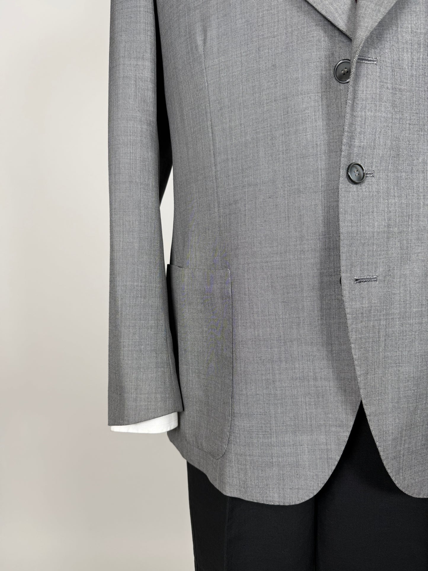 Giacca sartoriale anni '70 in grisaglia pettinata - tg. 50