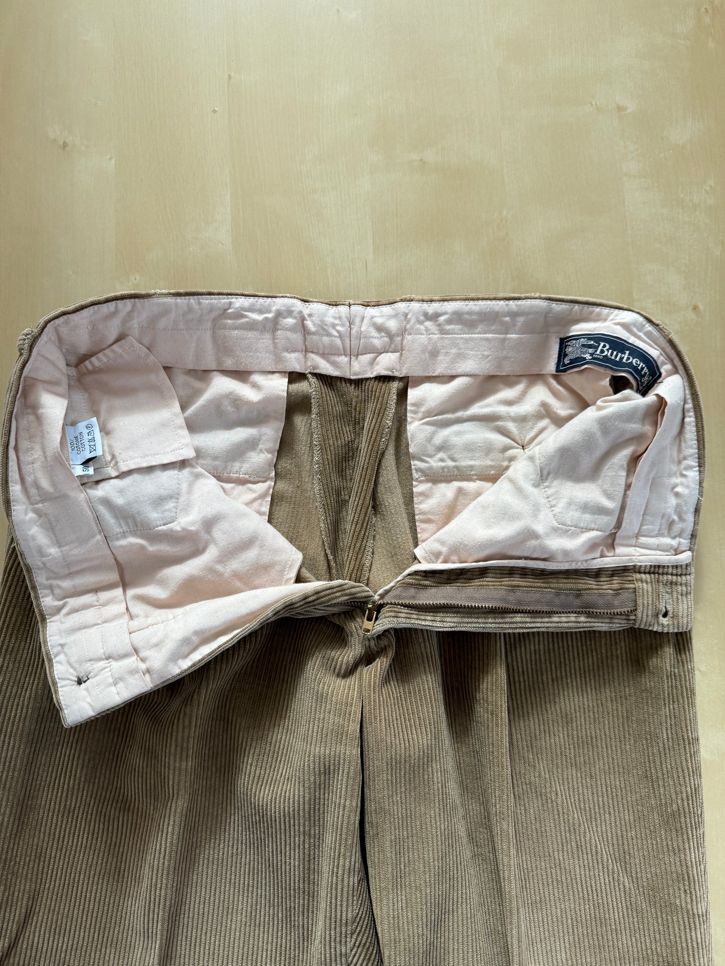 Pantaloni Burberrys velluto a coste beige - tg. 48/50