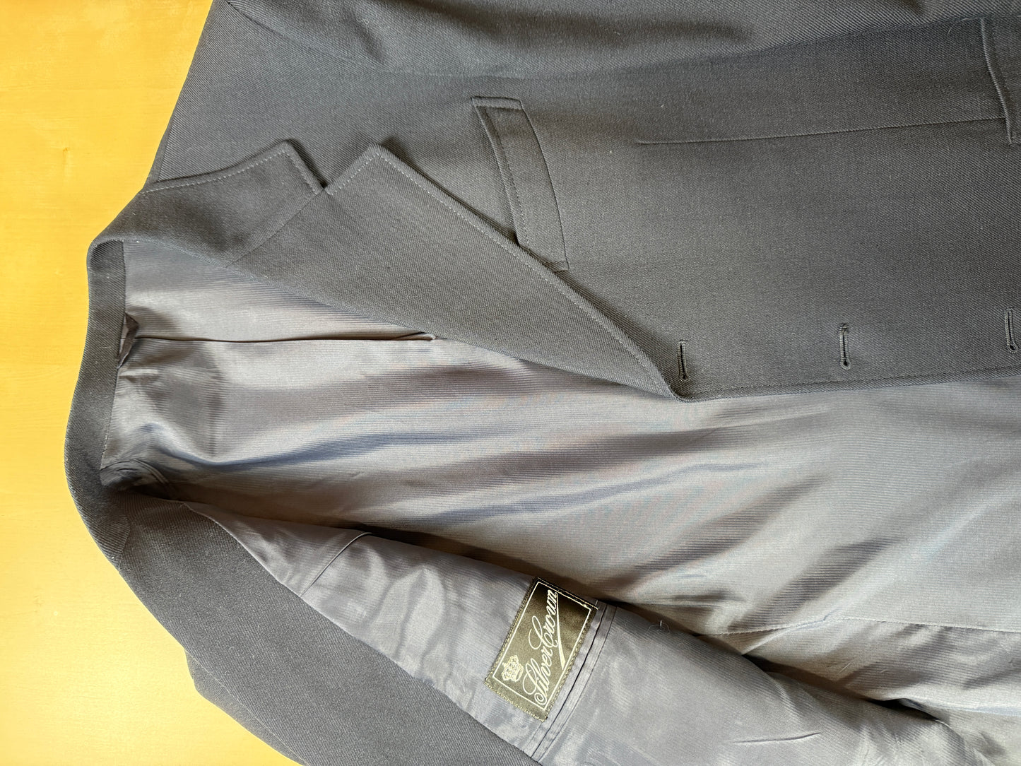 Blazer navy anni ‘60/‘70 in flanella - tg. 50