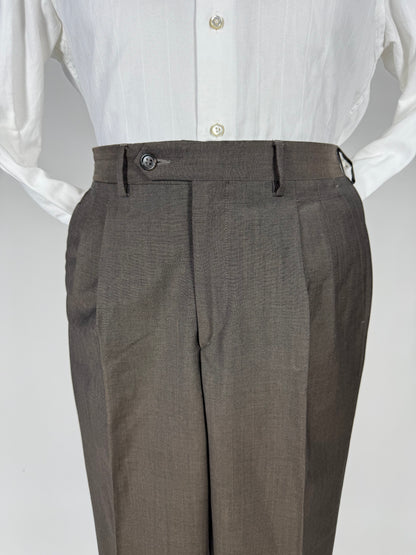 Pantaloni fresco lana marrone scuro - tg. 50