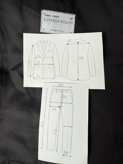 Completo Alexander McQueen anni ‘90 grigio antracite - tg. 48