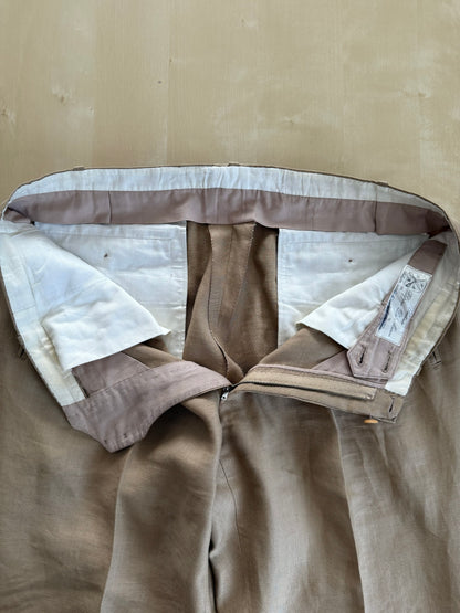 Completo sartoriale F. Di Marco lino irlandese beige - tg. 52 corta