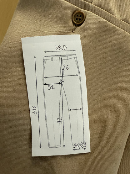 Pantaloni anni ‘80 twill pettinato beige (NOS) - tg. 44
