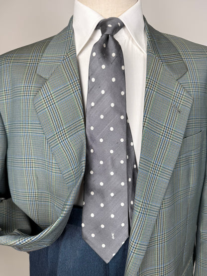 Cravatta Yves Saint Laurent seta shantung a pois