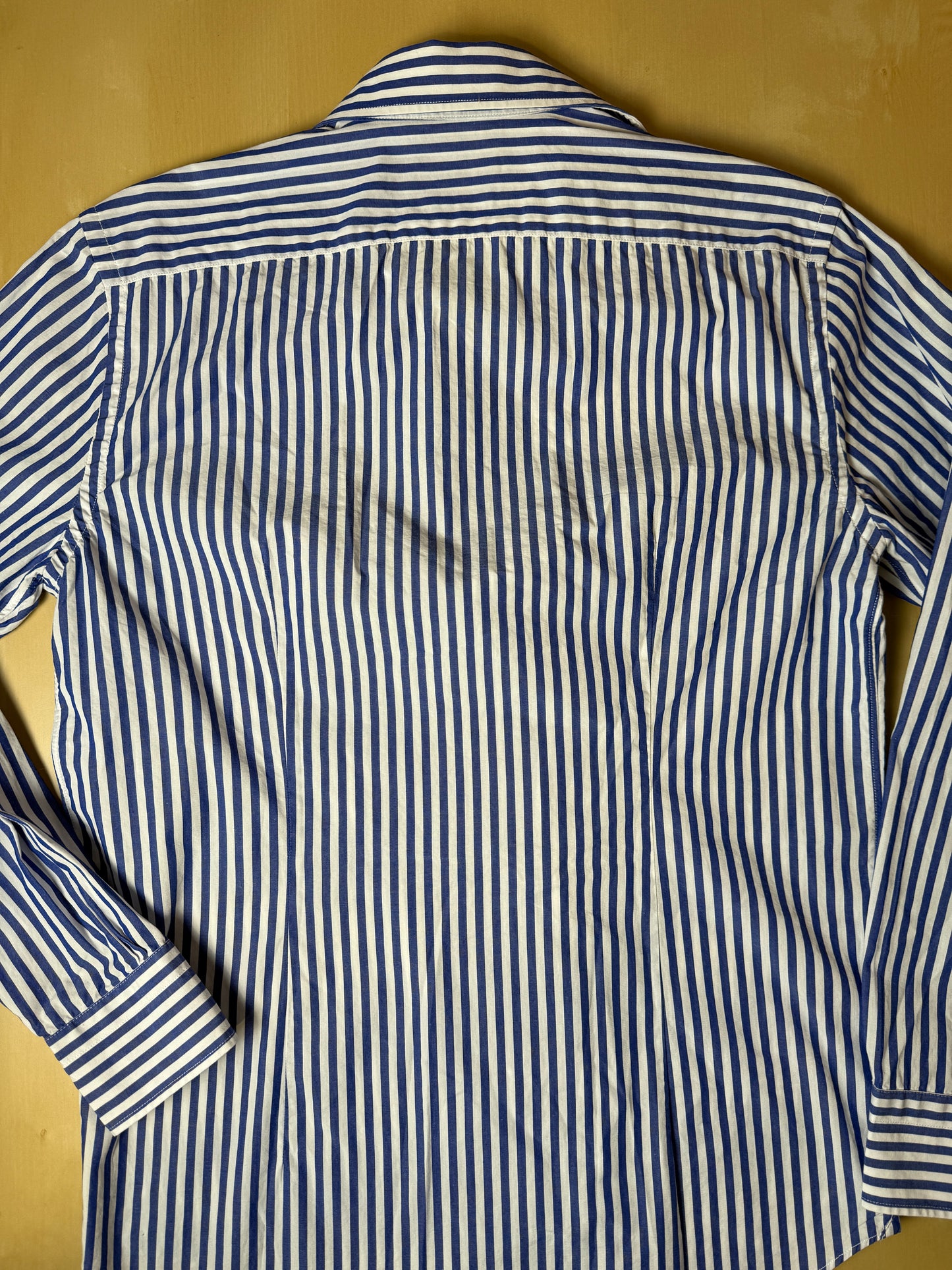 Camicia riga bacchettata blu - tg. S collo 39