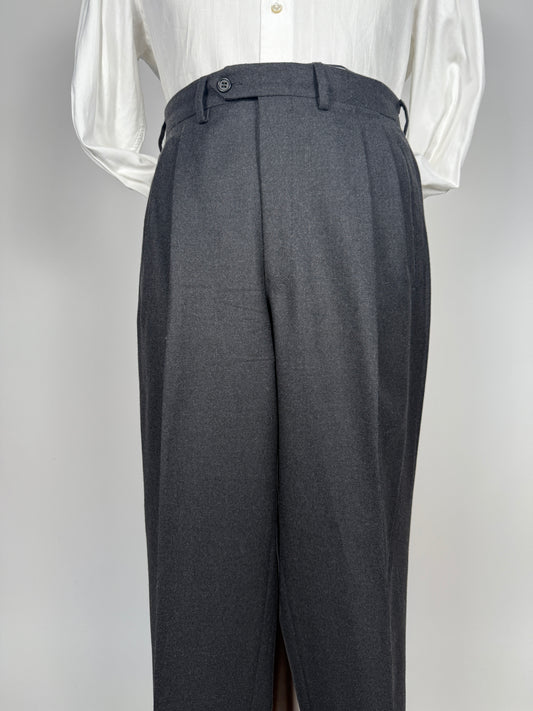 Pantaloni flanella grigio antracite - tg. 50