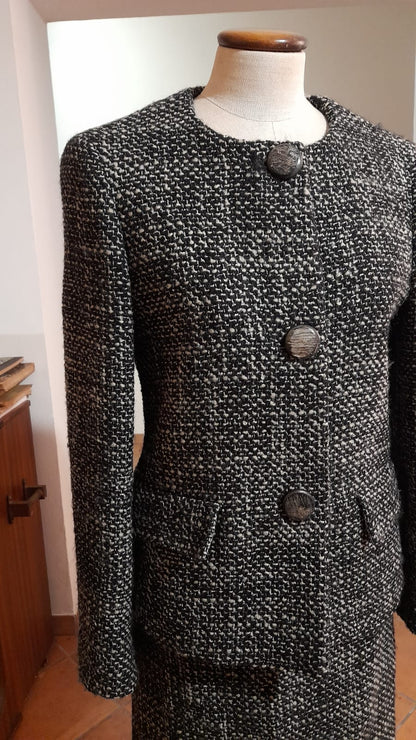 Max Mara skirt suit wool bouclé size 42