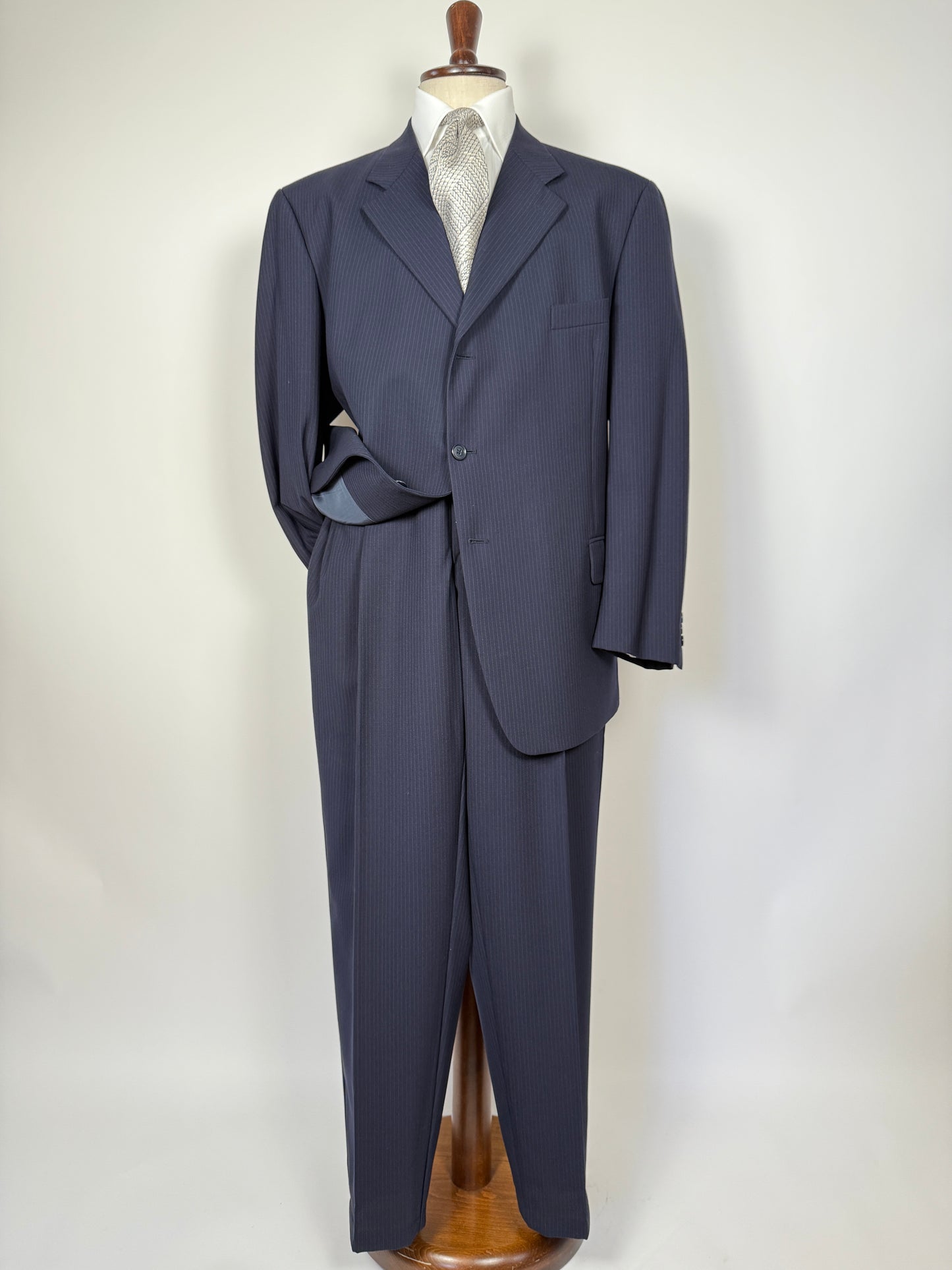 Completo Facis anni ‘90 blu gessato - tg. 58