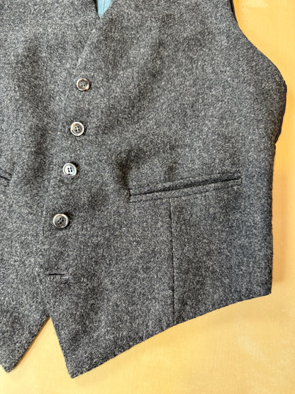 Panciotto sartoriale in tweed grigio antracite