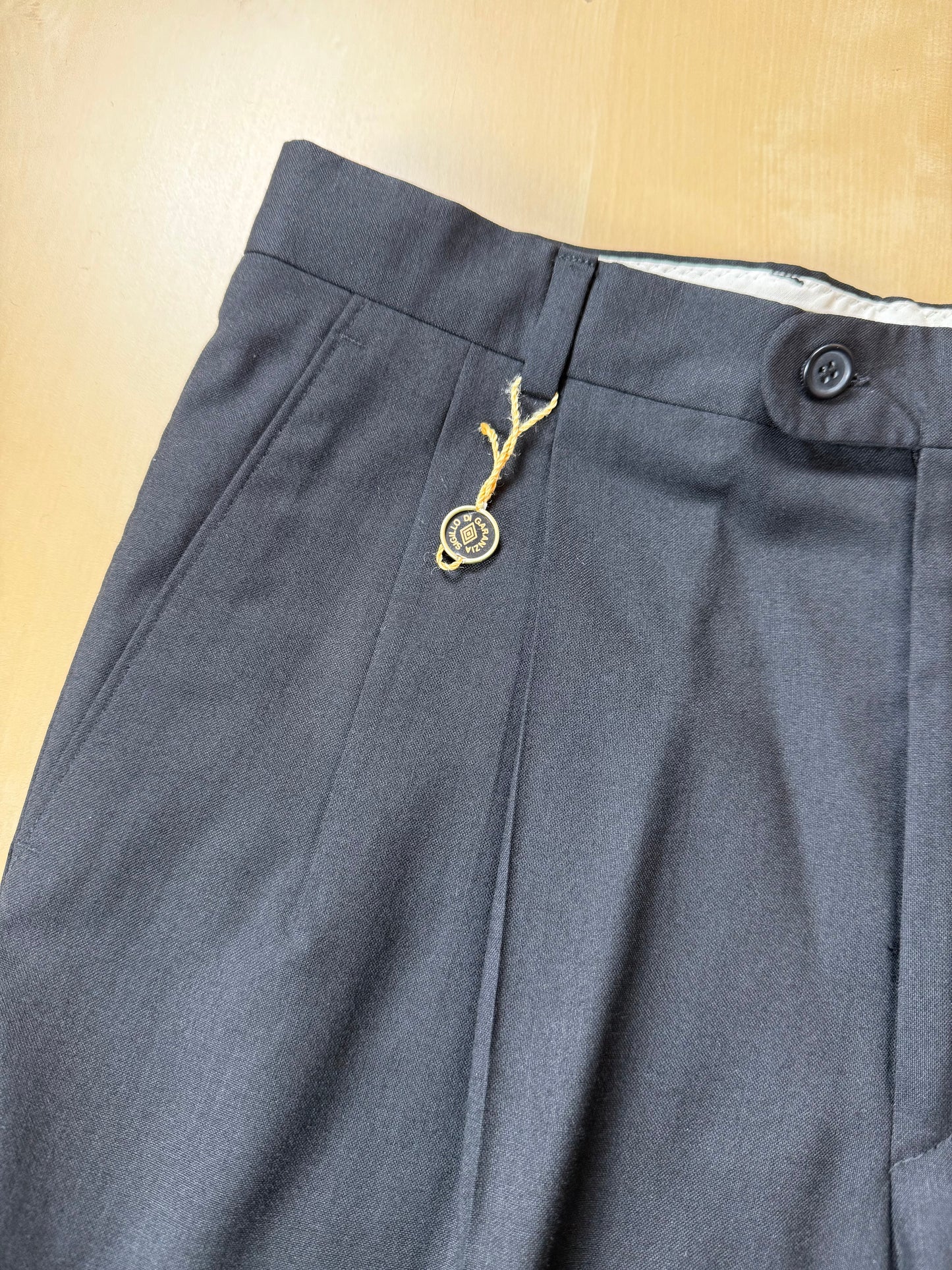 Pantaloni fresco lana blu notte anni '90 (NOS) - tg. 48