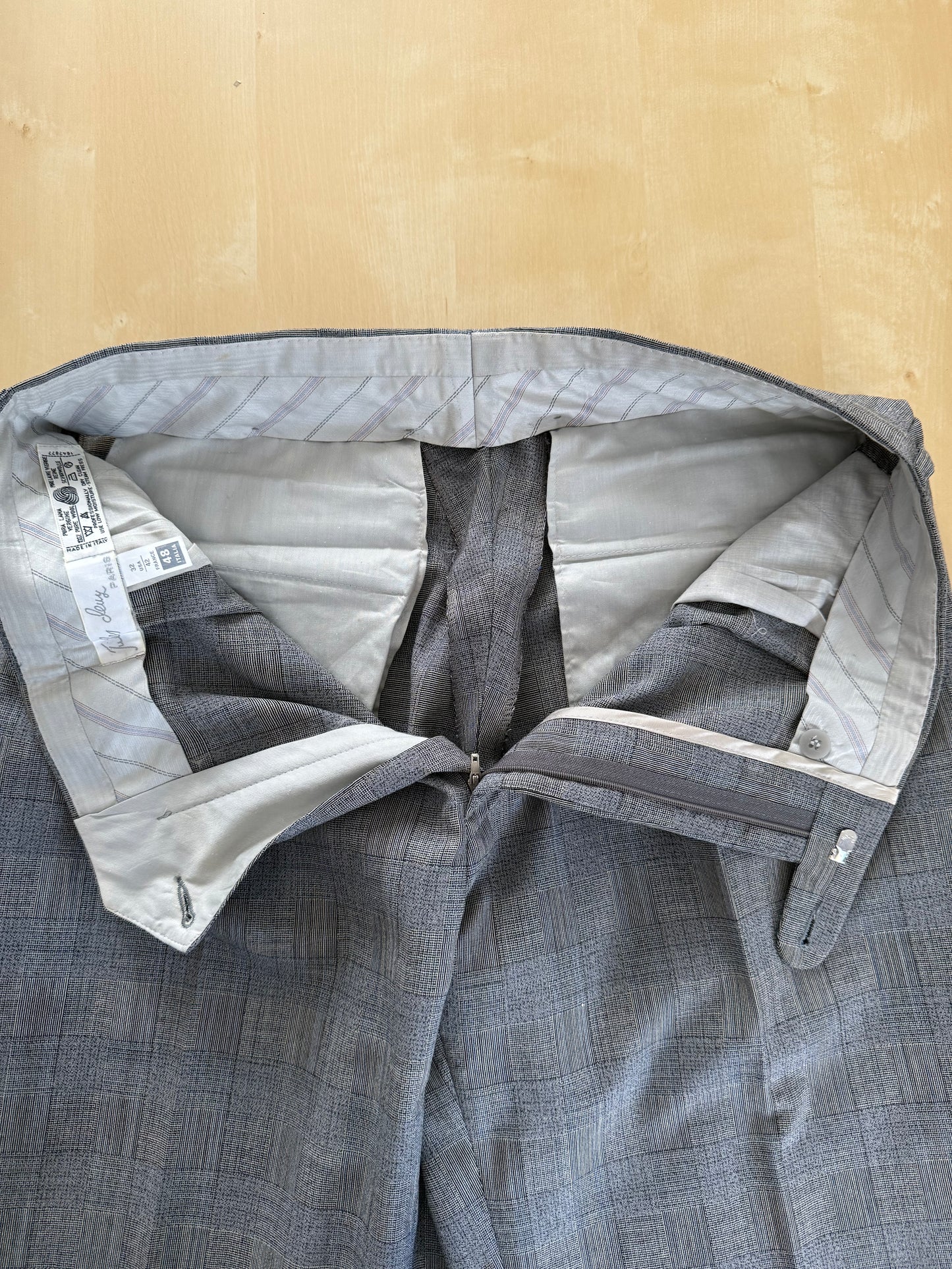 Pantaloni fresco lana principe di Galles anni '80 (NOS) - tg. 48