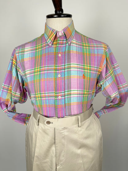 Camicia Ralph Lauren madras vintage - M collo 39/40