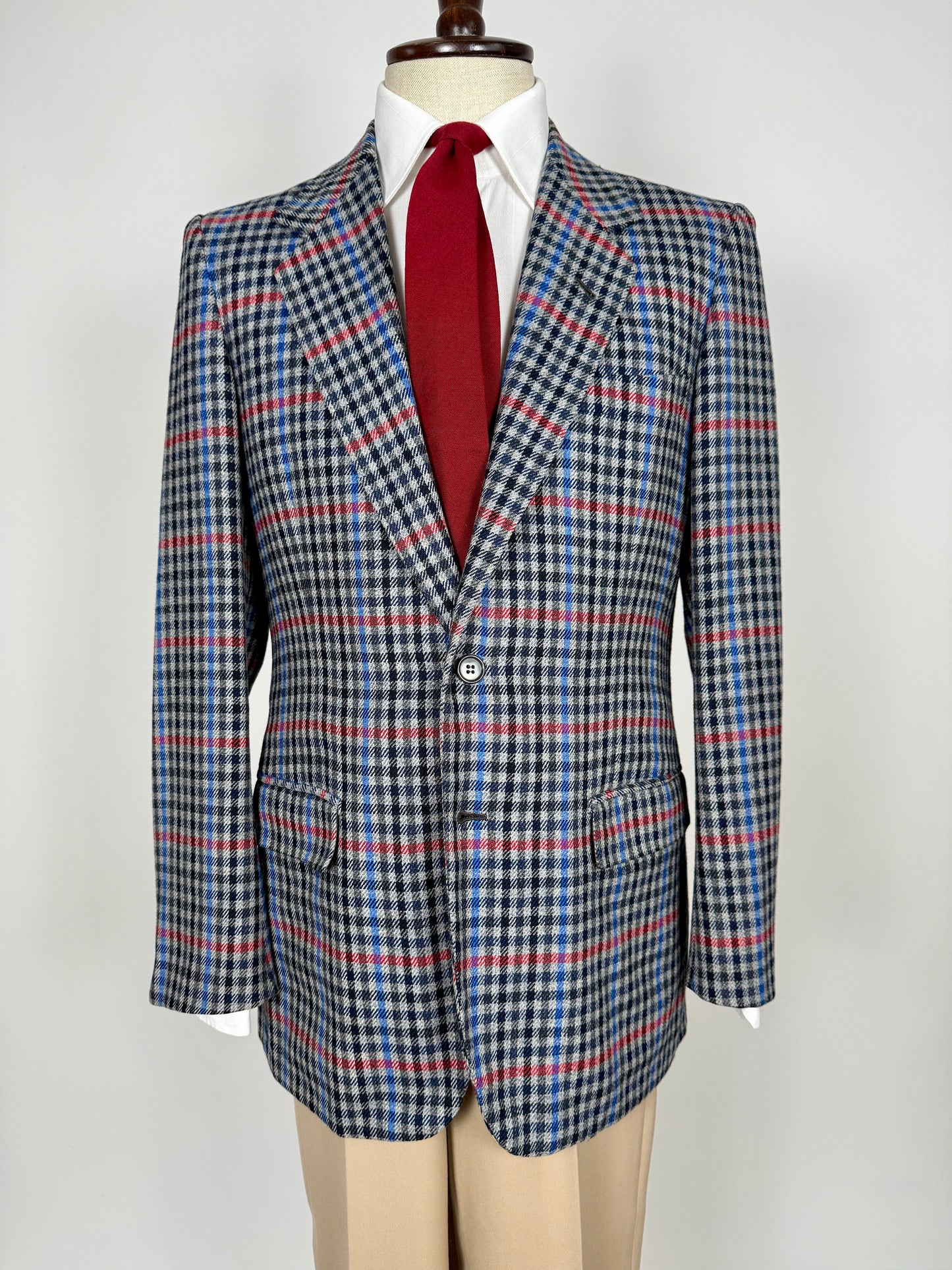 Giacca sartoriale anni ‘80/‘90 a quadri - tg. 48/50