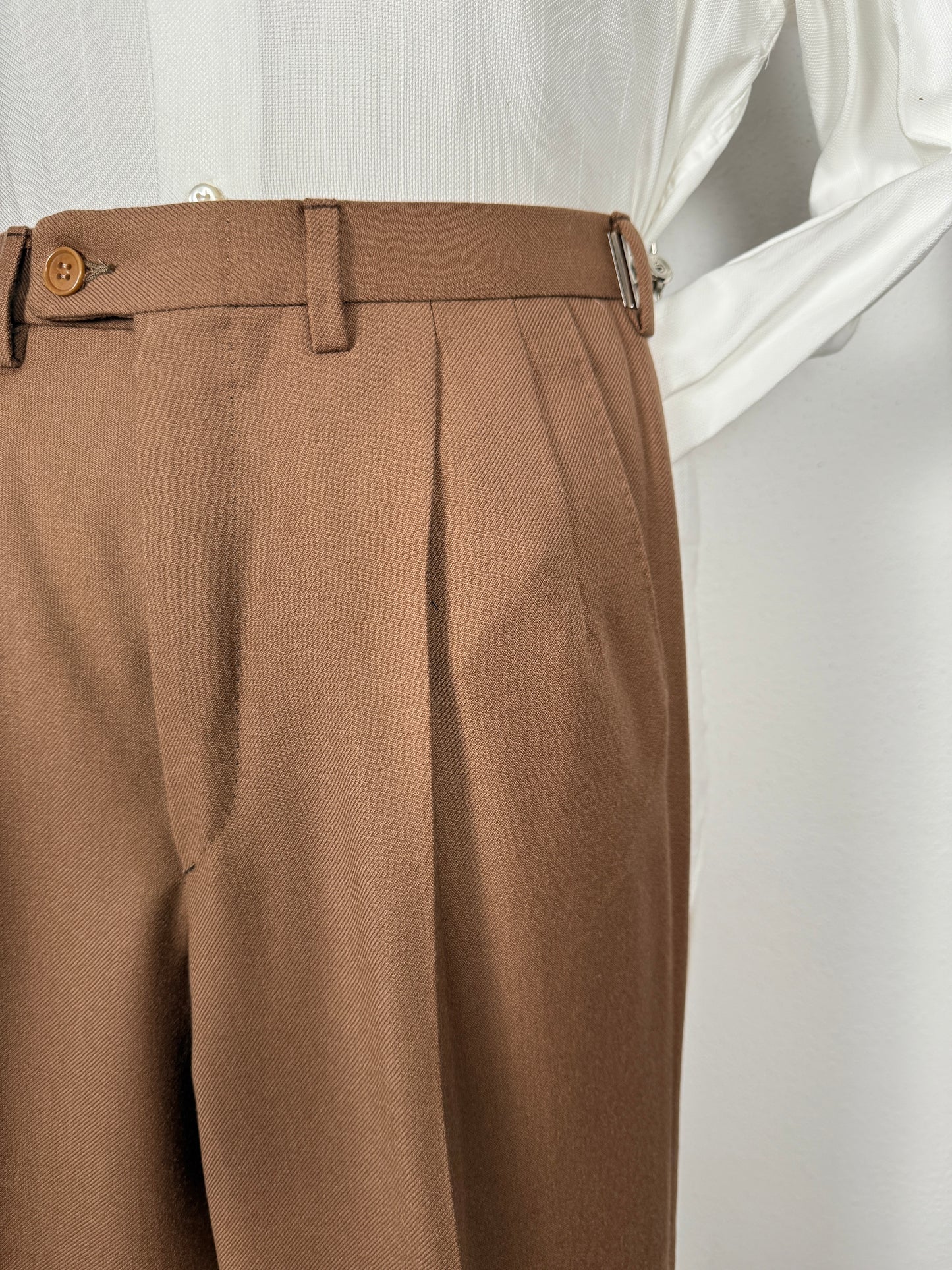 Completo 3 pezzi Marzotto anni ‘70/'80 color cammello (NOS) - tg. 42