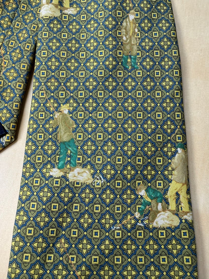 Cravatta Etro micro fantasia e pescatori