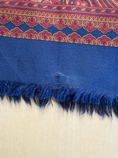 Sciarpa tubolare doppio tessuto seta paisley e lana