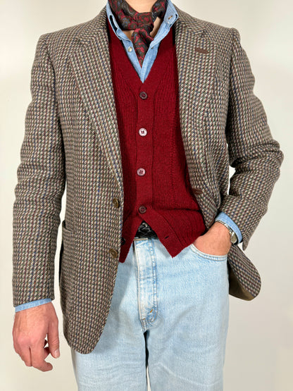 Giacca anni ‘70 in tweed multicolore - tg. 48/50