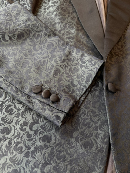 Giacca da smoking Pal Zileri anni '80 in seta shantung damascata - tg. 52