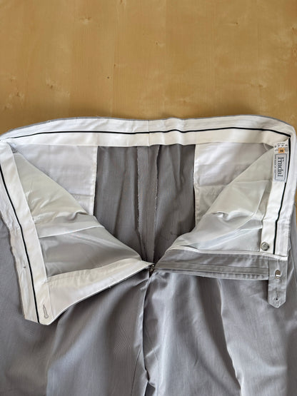 Pantaloni estivi cotone mille righe turchese (NOS) - tg. 58/60