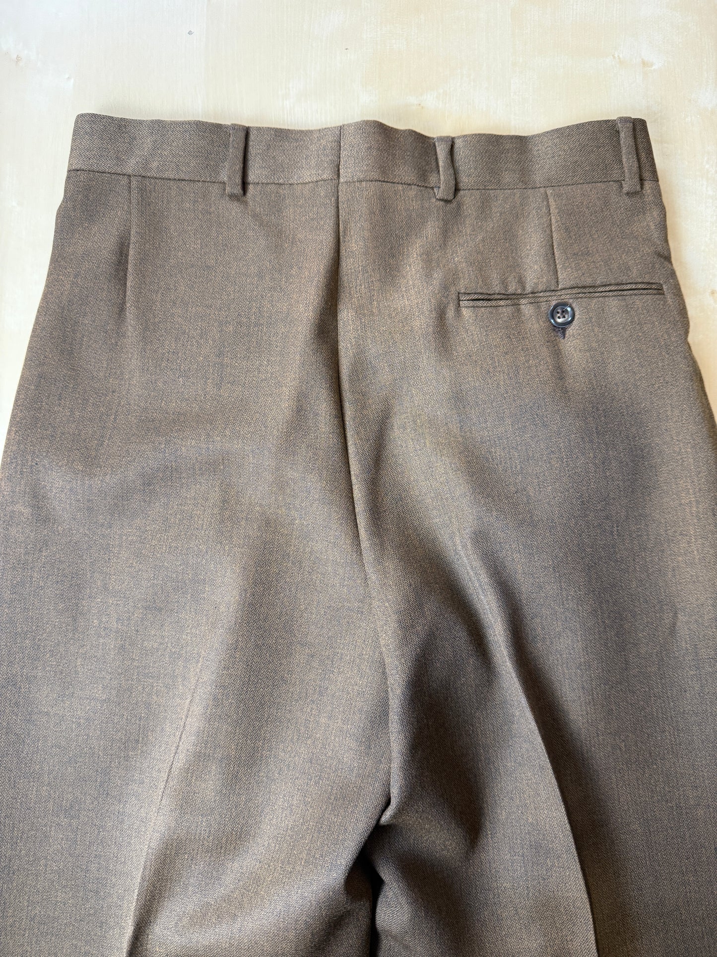 Pantaloni anni ‘80 color senape tripla pince (NOS) - tg. 44