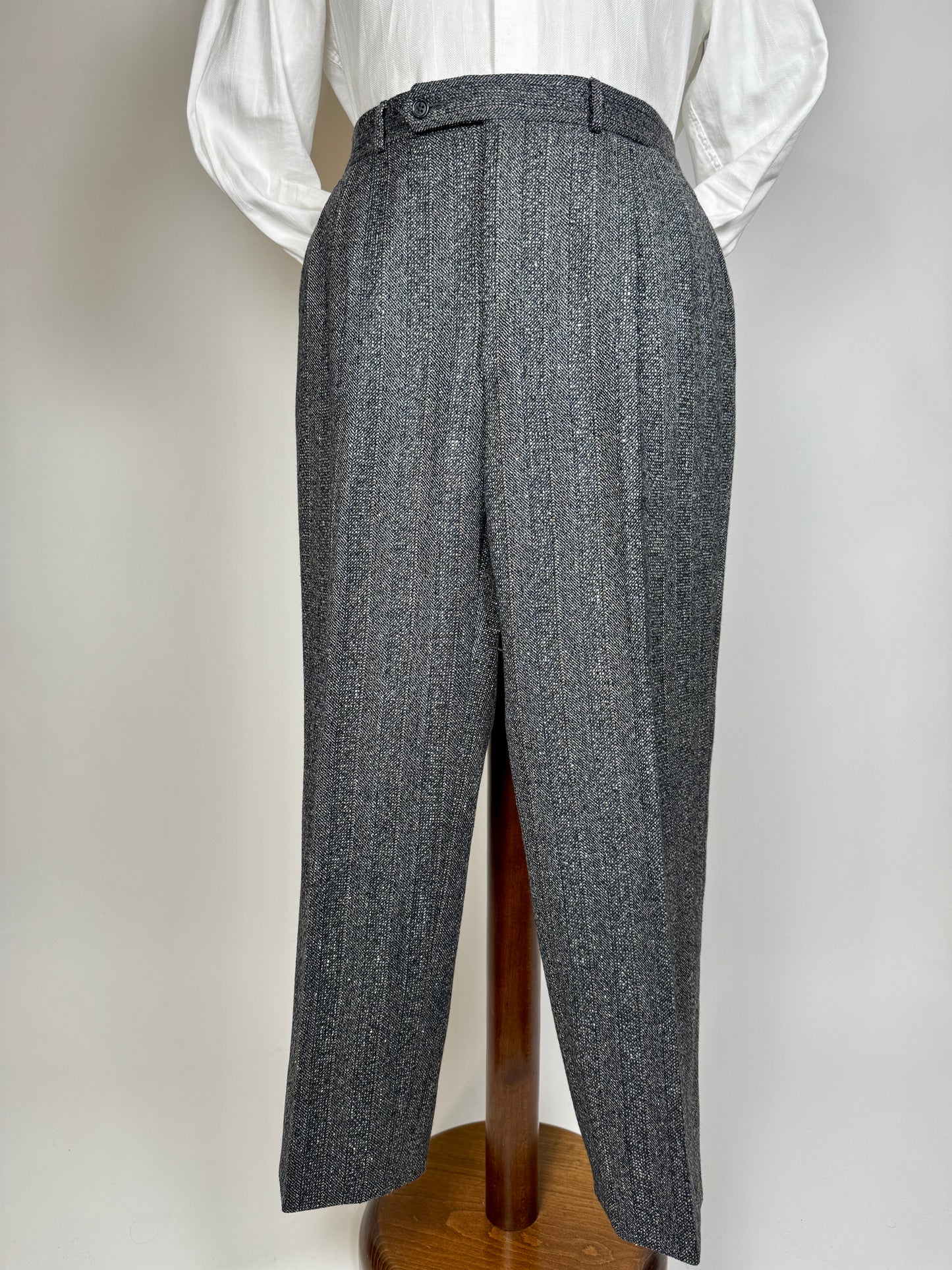 Completo anni ‘70/‘80 tweed lana e seta - tg. 52/54