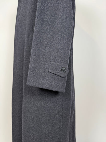 Cappotto raglan in panno lana e cashmere grigio fumo - tg. 54-58