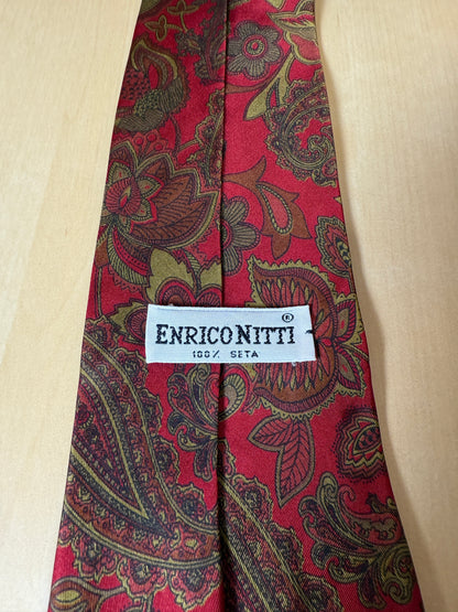 Cravatta vintage paisley rosso