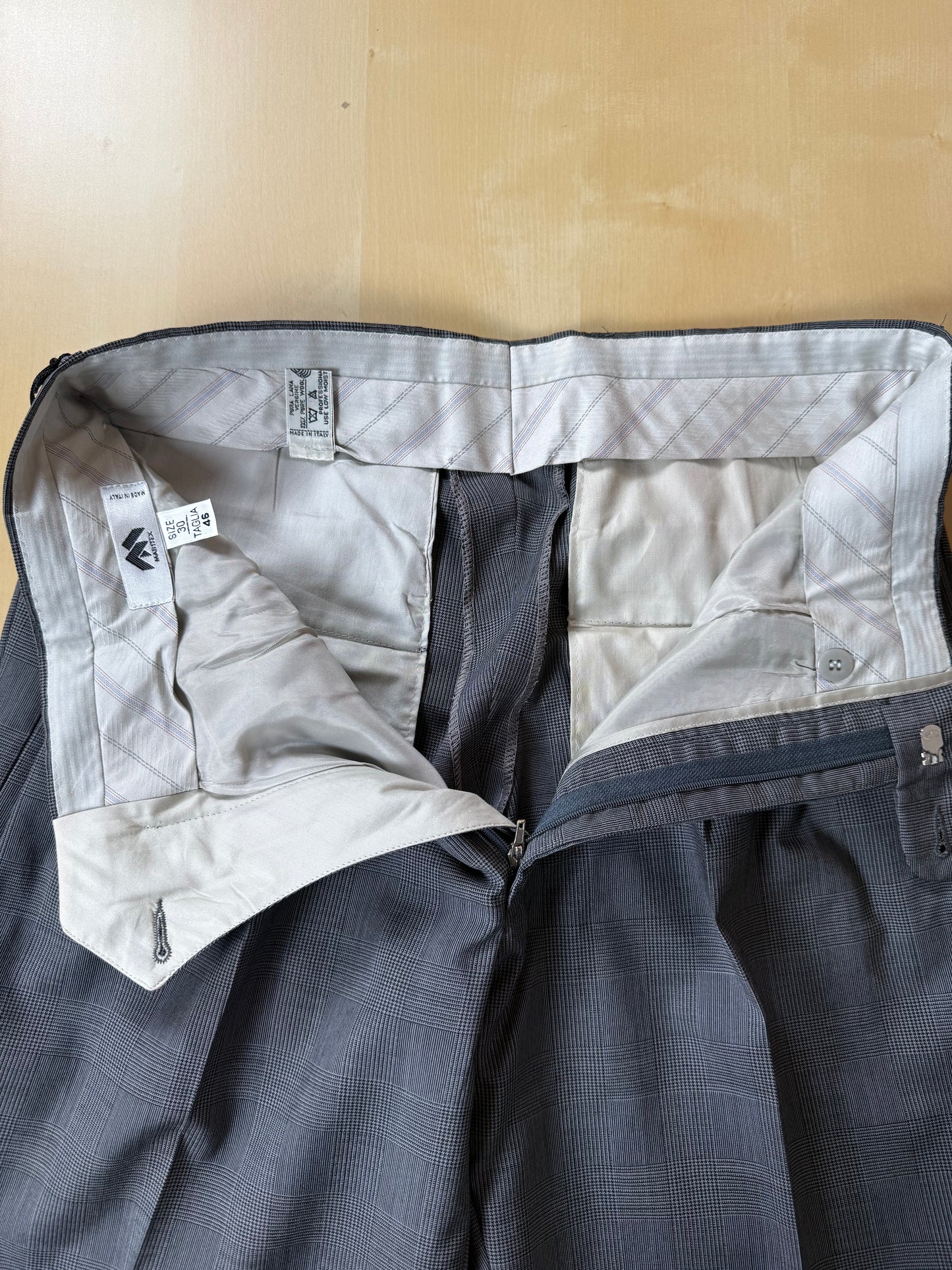 Pantaloni fresco lana principe di Galles anni '80 NOS - tg. 44/46
