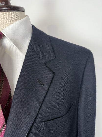 Giacca sartoriale anni '80 in puro cashmere pettinato Loro Piana - tg. 52/54 corta