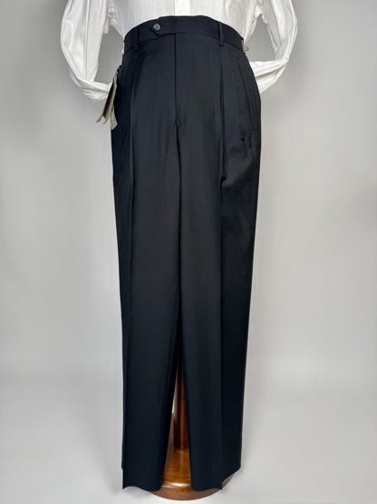 Pantaloni fresco lana blu notte anni '80 (NOS) - tg. 46