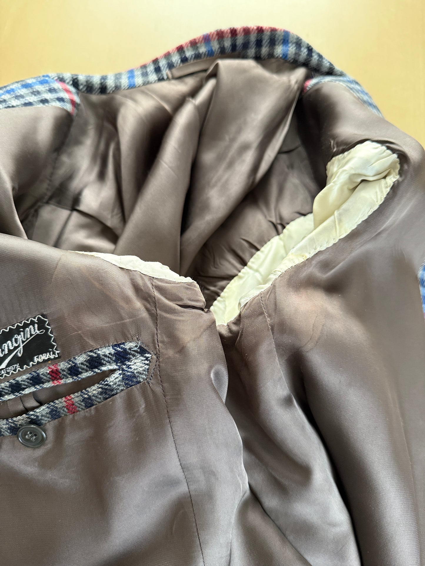 Giacca sartoriale anni ‘80/‘90 a quadri - tg. 48/50