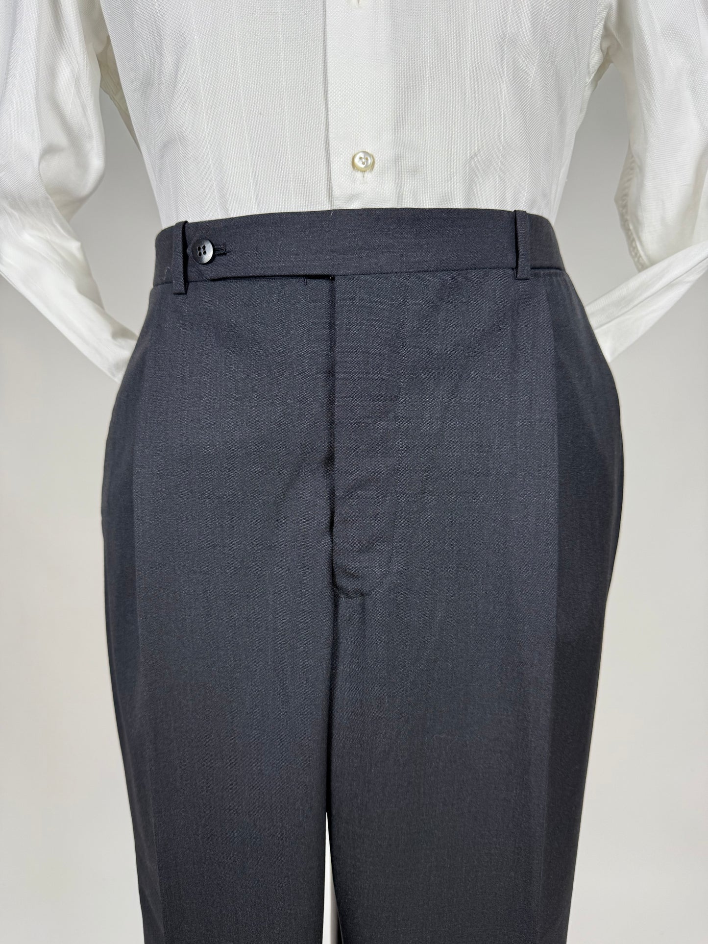 Pantaloni sartoriali fresco lana antracite - tg. 60