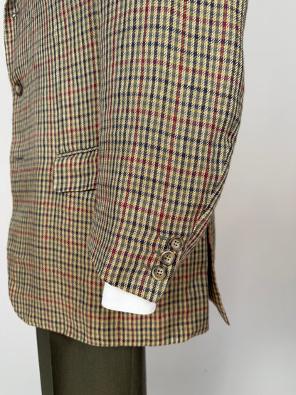 Giacca De Paz in lino fantasia check - tg. 52