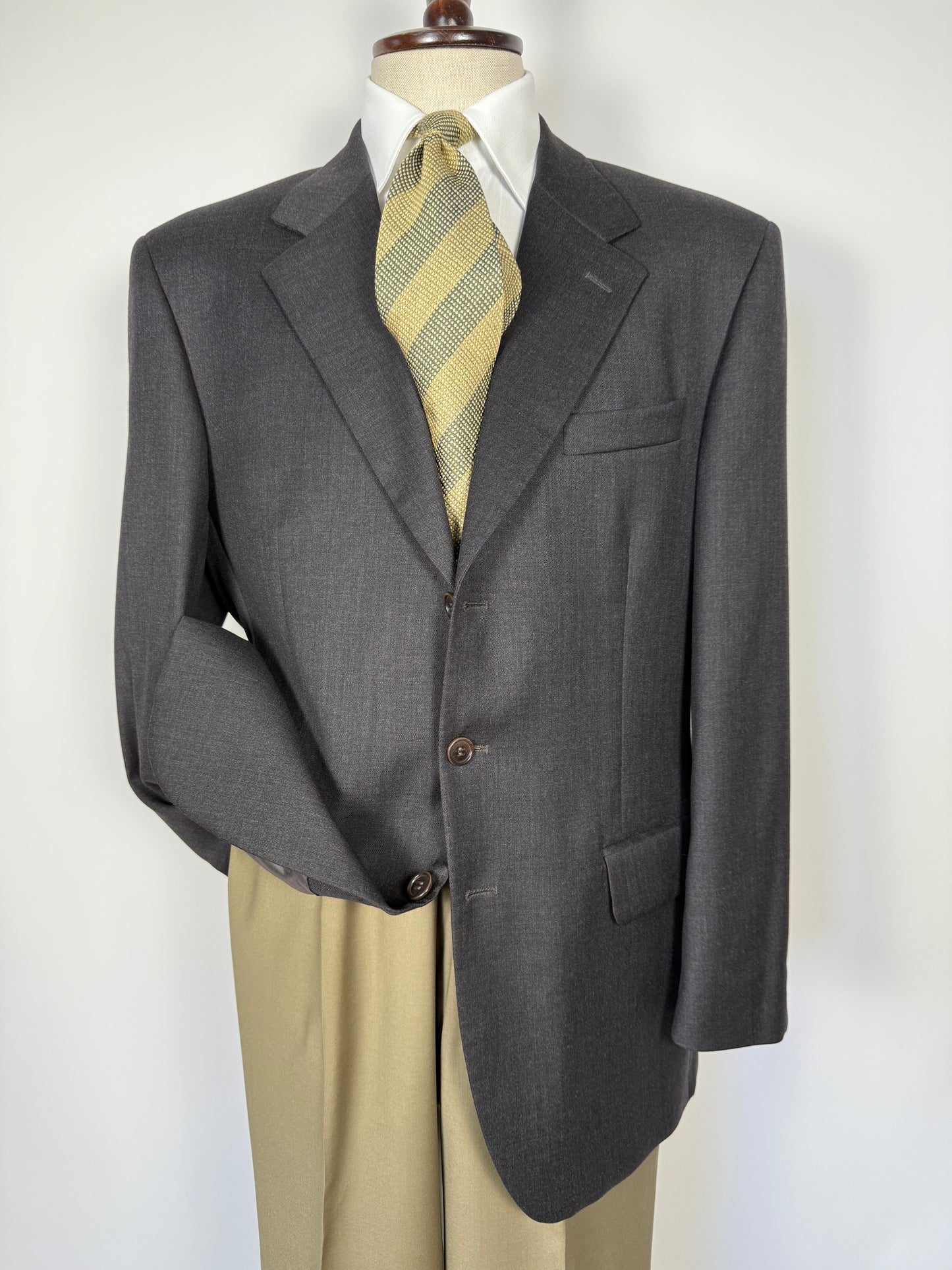 Giacca Missoni anni '80 lana pettinata grigio antracite - tg. 52